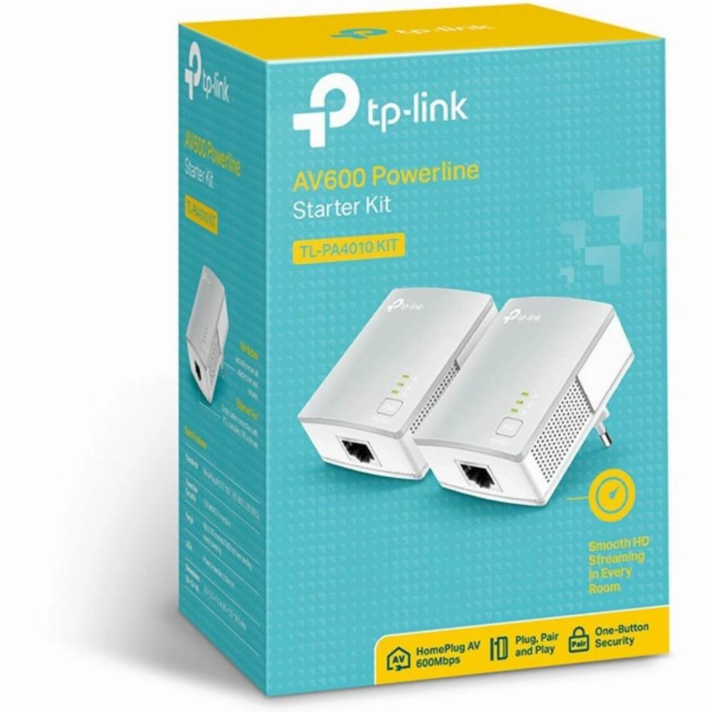 TP-LINK AV500 Nano Powerline Ethernet adapterio rinkinys, itin kompaktiškas dydis, 500 Mbps Powerline duomenų perdavimo sparta, 100 Mbps Fast Ethernet, HomePlug