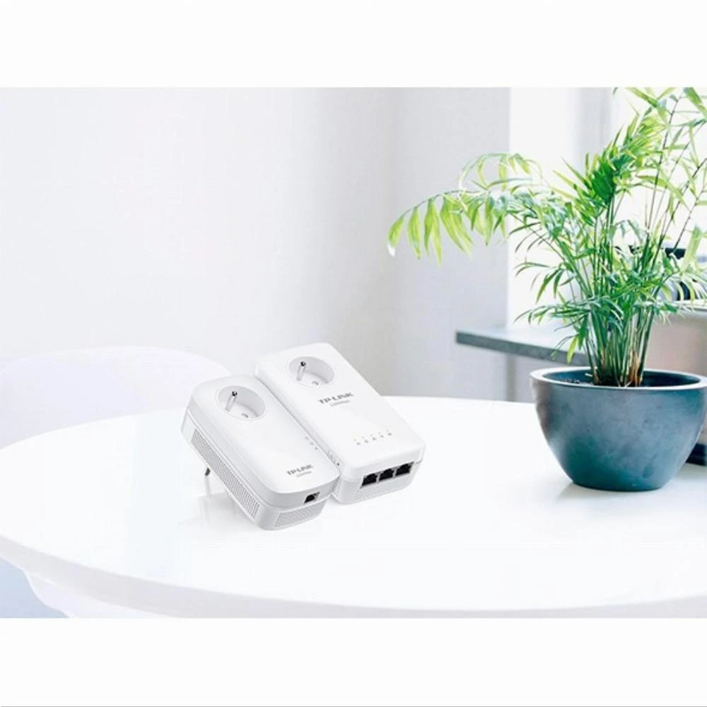 TP-LINK | AV1300 gigabito „Passthrough Powerline“ kintamosios srovės „Wi-Fi“ rinkinys | TL-WPA8631P rinkinys | 1300 Mbps | Ethernet LAN (RJ-45) jungtys 3 | 802.11ac | Papildomas lizdas
