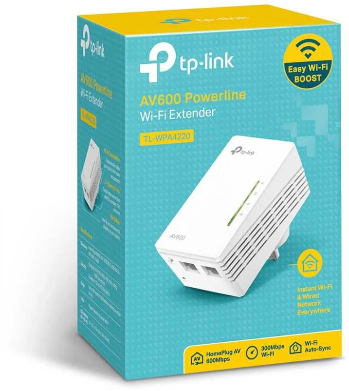 TP-LINK TL-WPA4220 „PowerLine“ tinklo adapteris 500 Mbit/ai Ethernet LAN jungtis „Wi-Fi“ Balta 1 vnt