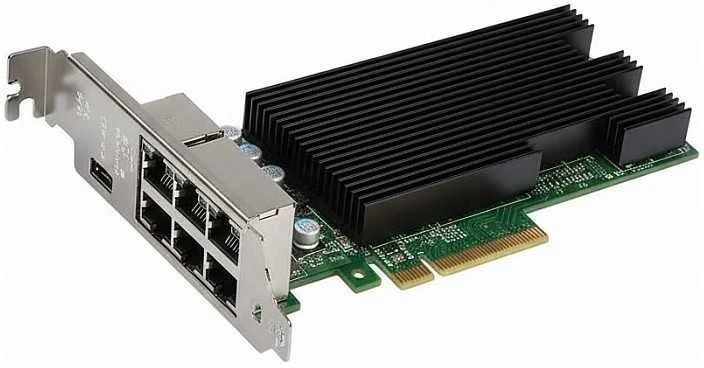 Intel X710-T4 tinklo adapteris su radiatoriumi