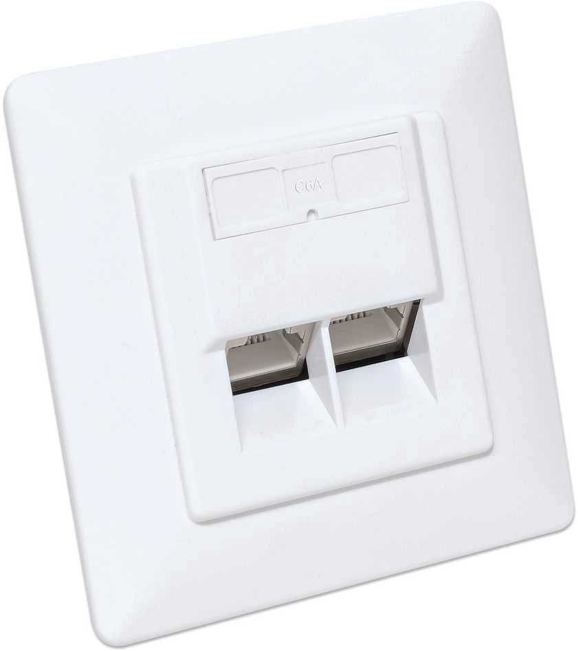 Intellinet Lizdas įleidžiamas 2x RJ45 Cat6a STP balta