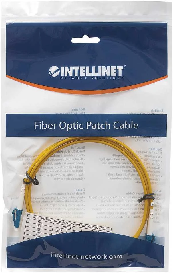 „Intellinet Network Solutions“ šviesolaidinis jungiamasis laidas OS2 9/125 SM LC-LC Duplex 3 m (471893)
