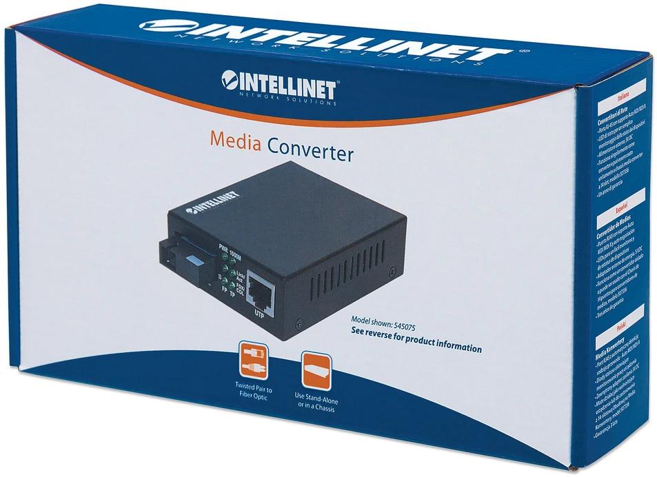„Intracom INTELLINET Fast Ethernet Media Converter“ 10/100Base-TX į 100Base-FX ST Multi-Mode 2 km