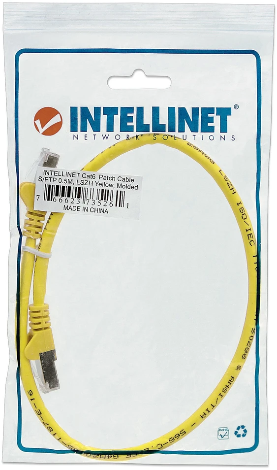 Intellinet Network Solutions Kabelis RJ-45, Cat6a, CU, S/FTP, 2m, geltona 350495