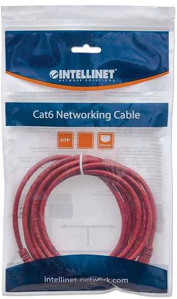 INTELLINET UTP LAN Cat6, kabelis, pleistras, 1.0m, raudonas, 342148