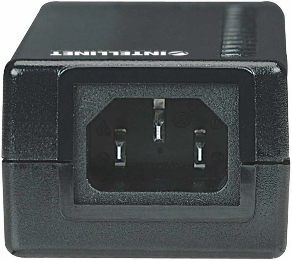 „Intellinet Power over Ethernet“ (PoE) purkštukas, 1 prievadas, 48 V DC, suderinamas su IEEE 802.3af (Euro 2 kontaktų kištukas)