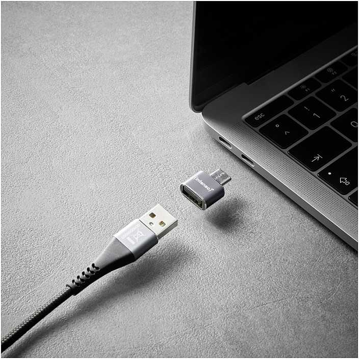 Pilka Intenso USB-A – USB-C adapteris (7600113)