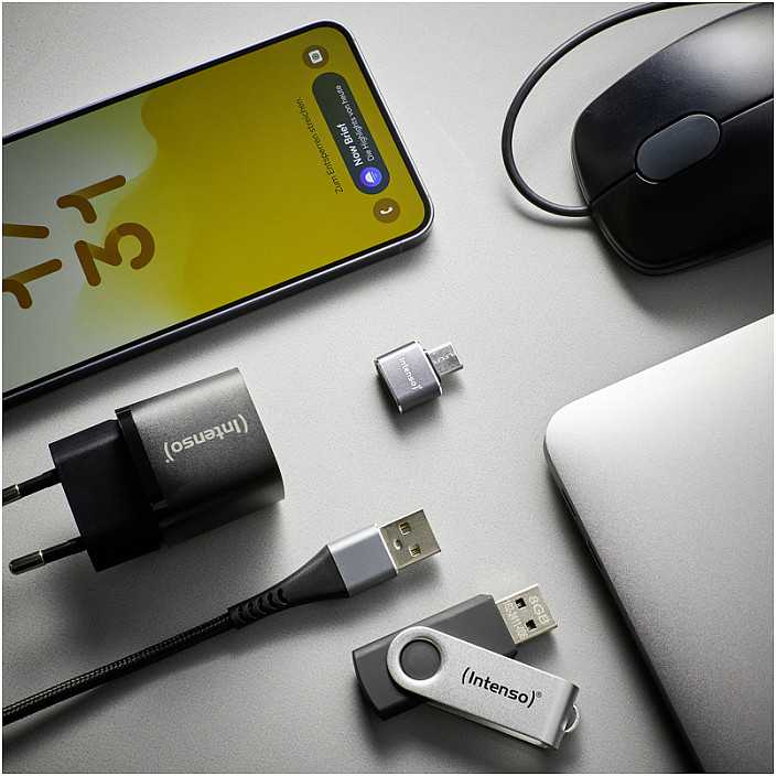 Pilka Intenso USB-A – USB-C adapteris (7600113)