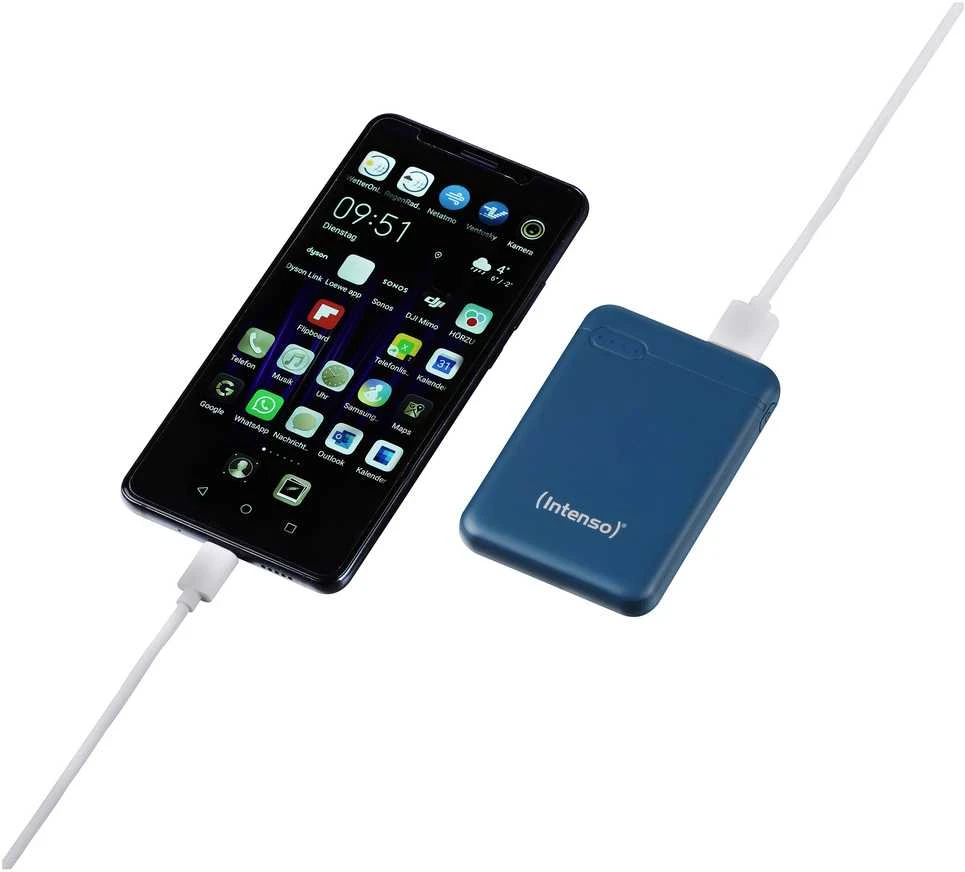 Intenso Powerbank XS5000 benzininis 5000 mAh įsk. USB nuo A iki C tipo