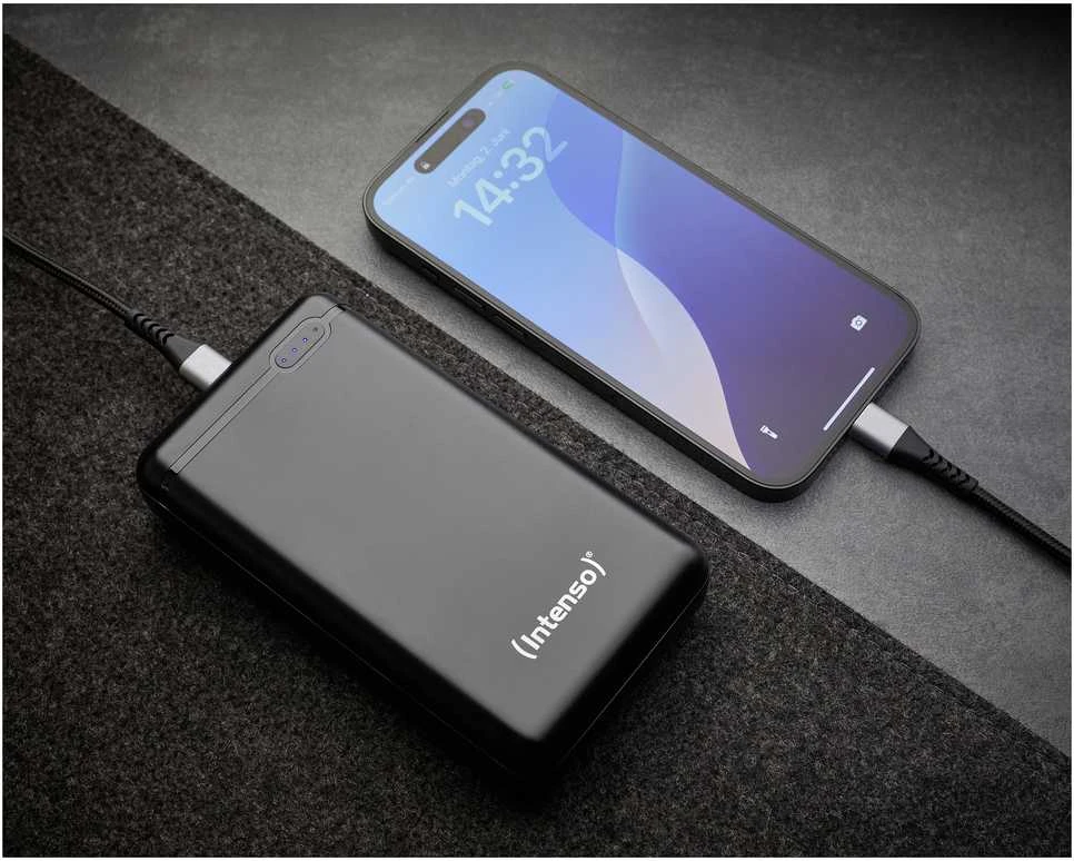 Intenso Powerbank XS20000 juoda 20000 mAh įsk. USB nuo A iki C tipo
