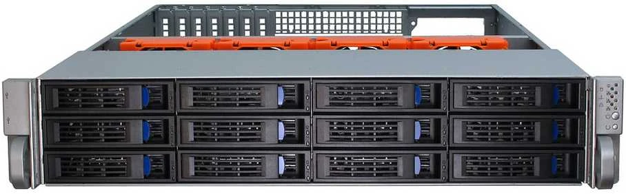 Serveris Inter-Tech 2U-2412, Rack, Server-case - juodas, 2 Hheneinheiten