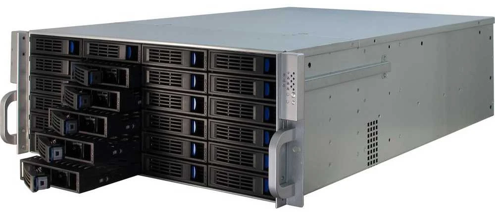 Inter-Tech 4U-4424 - Rack - Server - Metall - Juodas - Sidabrinė - ATX,EATX,EEB,Mini-ITX,uATX - 4U