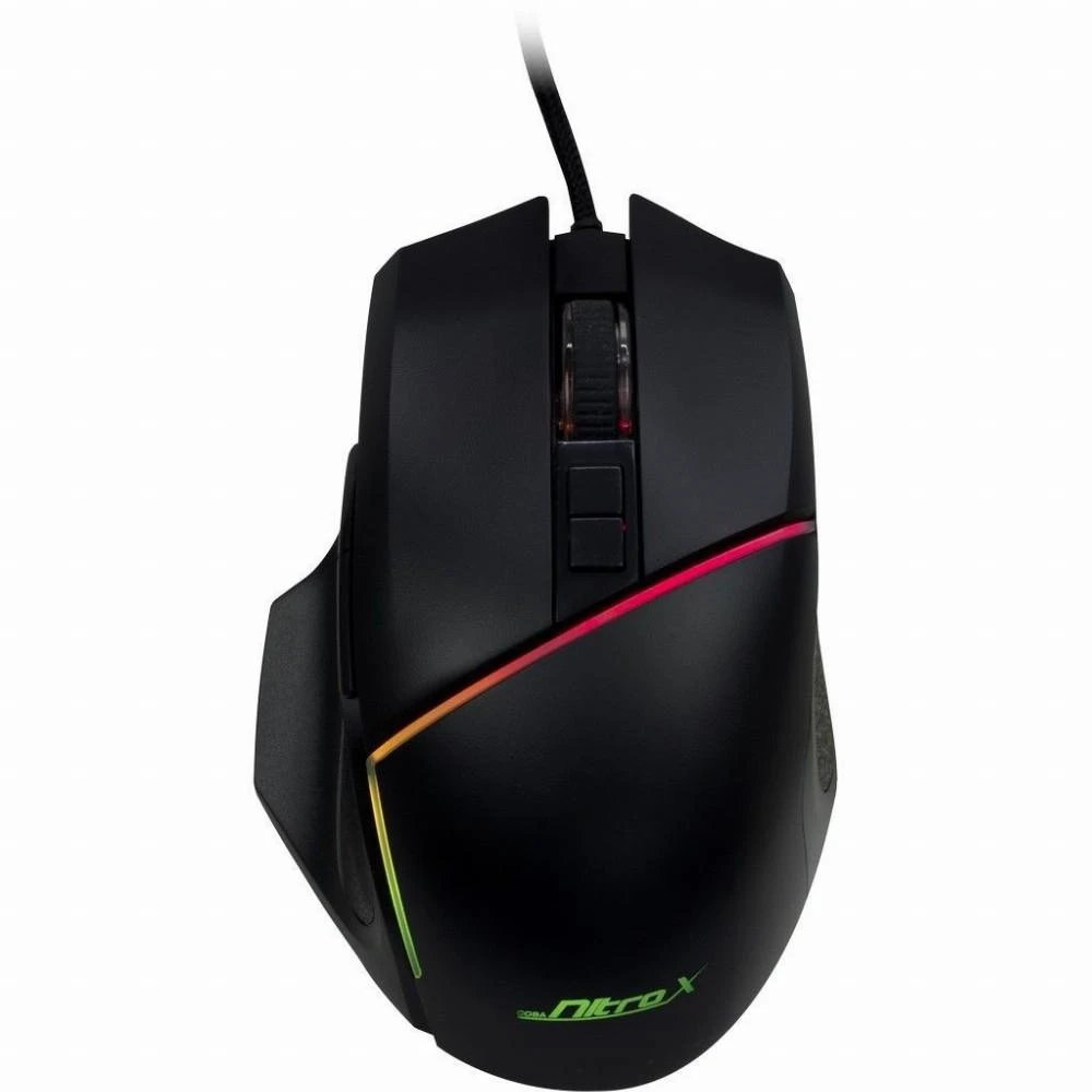 Inter-Tech Nitrox GT-100 RGB, Gaming-pelė - juodas
