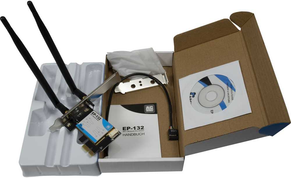CB Antena Inter-Tech INTER-TECH EP-132 Wi-Fi 5 PCIe Adapteris 600Mbps BT 4.2