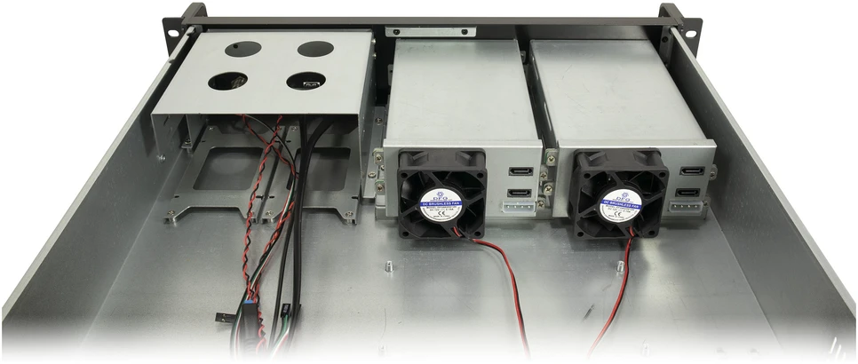 Inter-Tech IPC 2U-2504, Server-case - juodas, 2 Hheneinheiten
