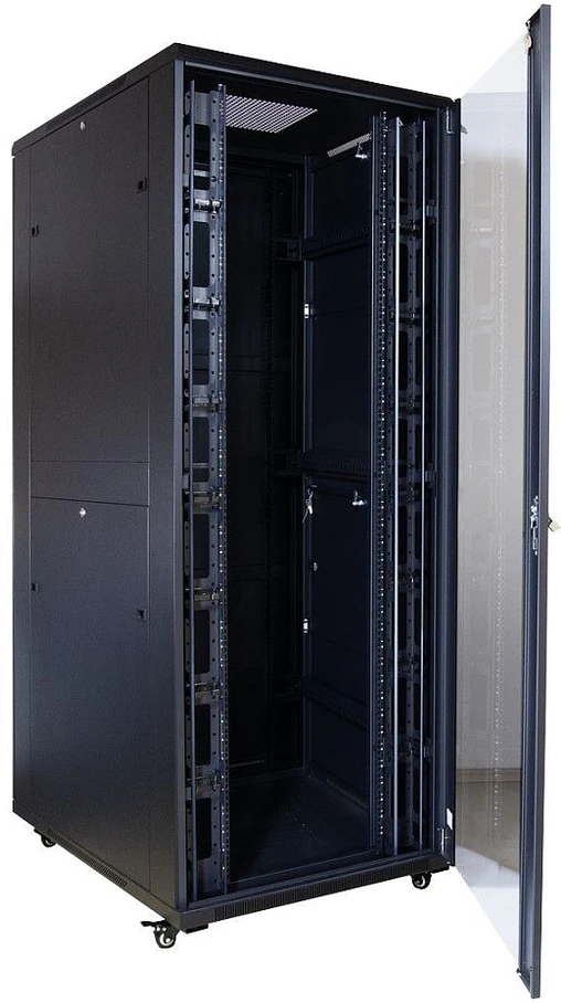 Inter-Tech 88887257, Laisvai stovinti serverių spinta, 42U, 800 kg, Juodas