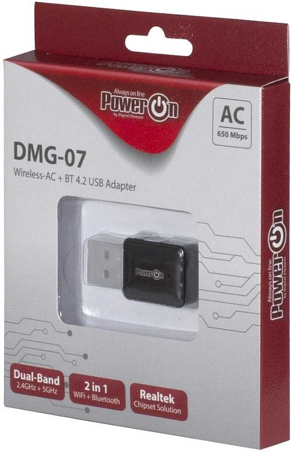 Adapteris bluetooth Inter-Tech Inter-Tech DMG-07 Wi-Fi 5 (650Mbps) - 88888146