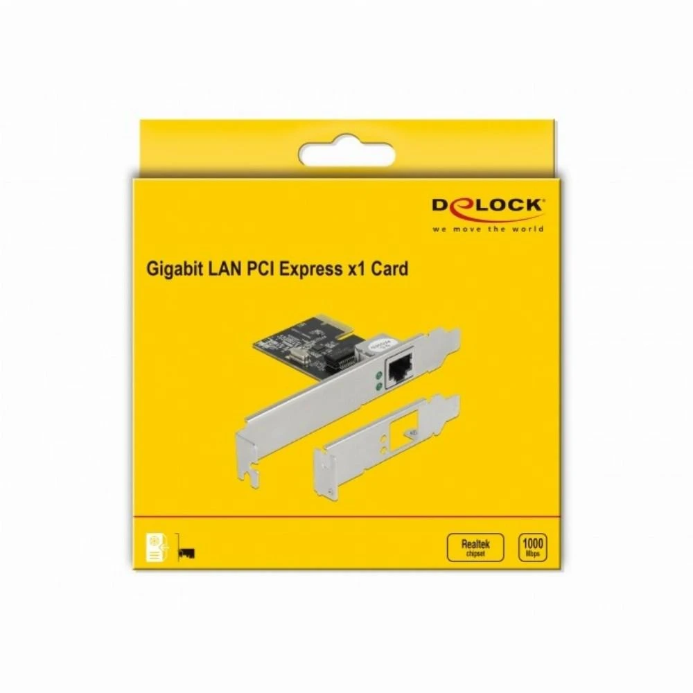 Delock PCI Express x1 Netzwerkkarte Gigabit LAN 1 x RJ45 RTL8111