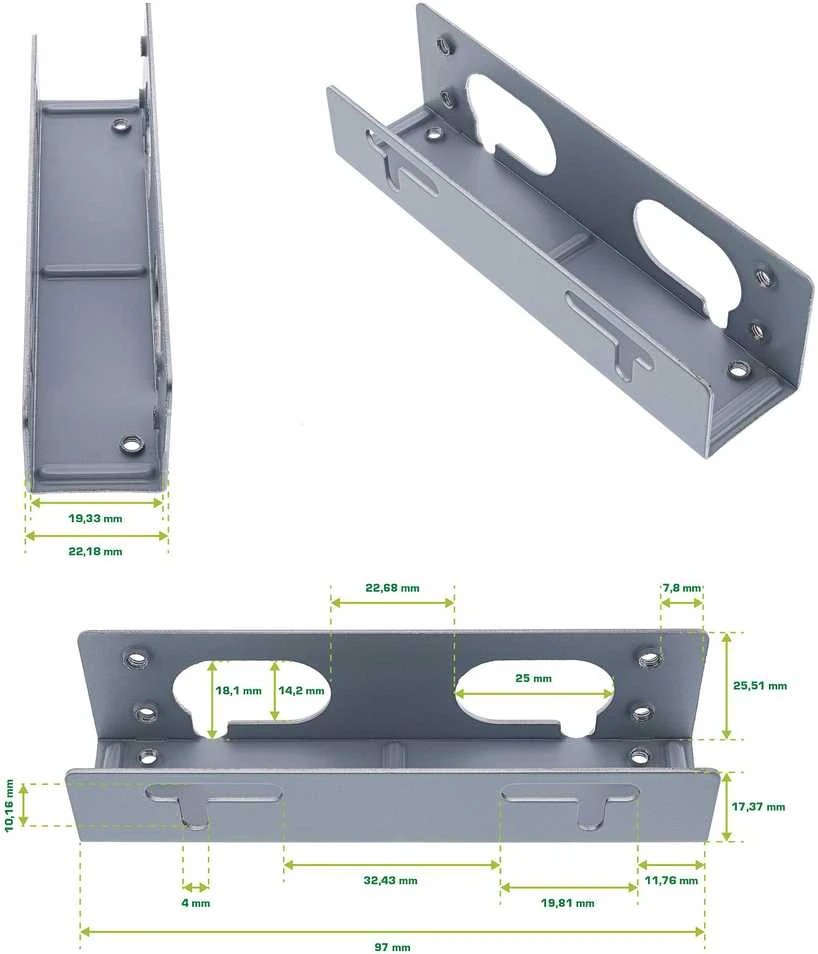 Inline Intos Ramka montażowa dla 3,5'' w 5,25'' (59959)
