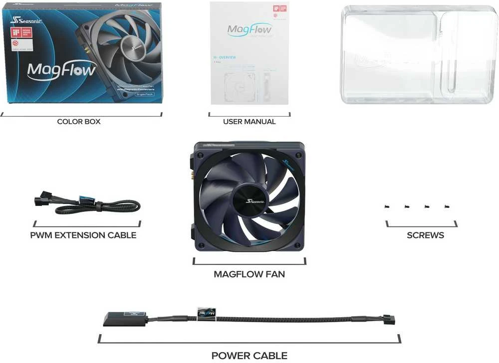 Seasonic MagFlow 1225 PWM korpuso ventiliatorius – 120mm