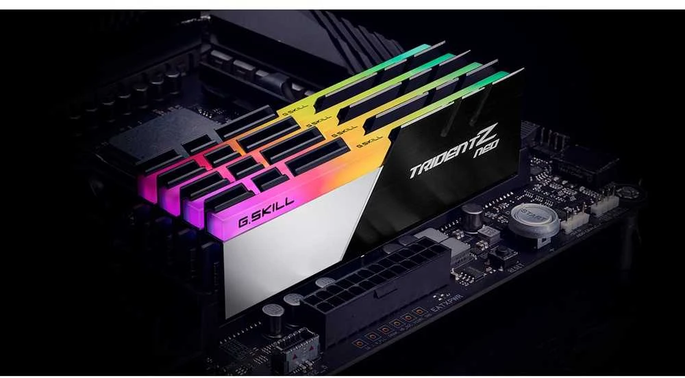 RAM G.Skill DIMM 32 GB 3200 (2x 16 GB) Dual-Kit (juodas/wei. F4-3200C16D-32GTZN. Trident Z Neo. INTEL XMP)