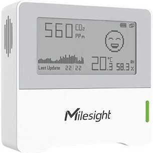 Intelektualus IP30 LoRaWAN oro kokybės jutiklis - baltas - Milesight AM103-868M