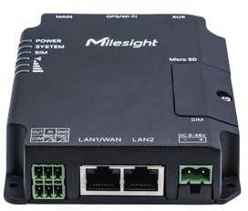 MILESIGHT Milesight UR32 Pramoninis maršrutizatorius LTE su WiFi 2 * 10/100Mbps Aliumininis korpusas Dual SIM RS232 RS485 DI DO TCP UDP Modbus MQTT