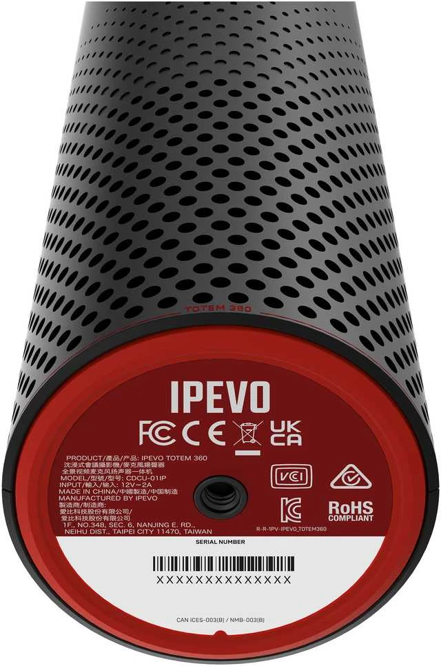 Internetinė kamera Ipevo TOTEM 360 4K su mikrofonu Juodas (5-906-2-08-00)
