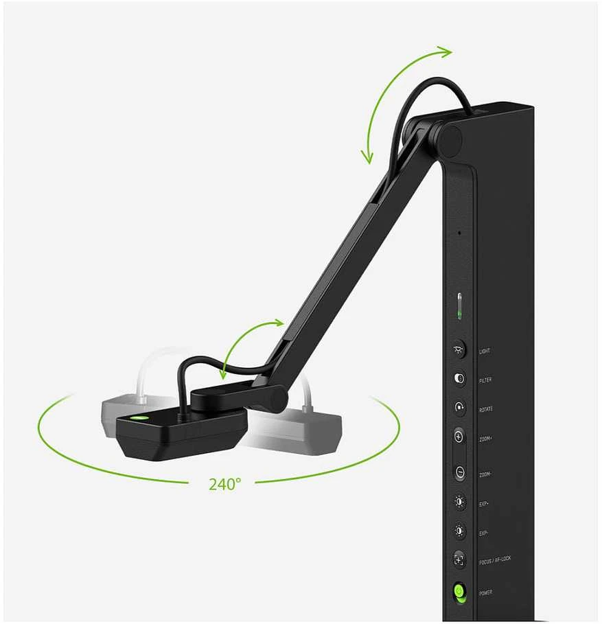 IPV IPEVO VZ-R ULTRA dokumentų kamera Juoda 25,4 / 3,06 mm (1 / 3.06″) CMOS