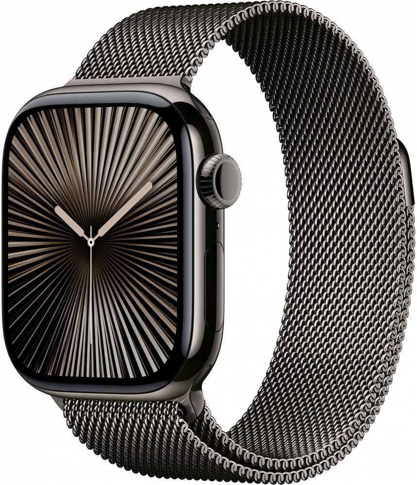 Išmanusis laikrodis Apple Watch Series 10 LTE 42mm titano korpusas su Milanese apyranke Slate