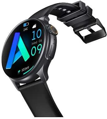 Emporia Išmanusis laikrodis „Joy“ vyrams ir moterims, fitneso laikrodis, sportinis laikrodis senjorams, sveikatos laikrodis, telefono funkcija, „Bluetooth“ žadintuvas, juodas