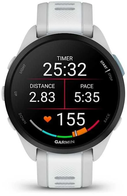 Išmanusis laikrodis Garmin Forerunner® 165 Music, Pilkšvos / baltojo akmens spalvos