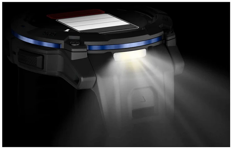 Išmanusis laikrodis Garmin Instinct 3, 50 mm, AMOLED, Juodas su juodu / mėlynu dirželiu