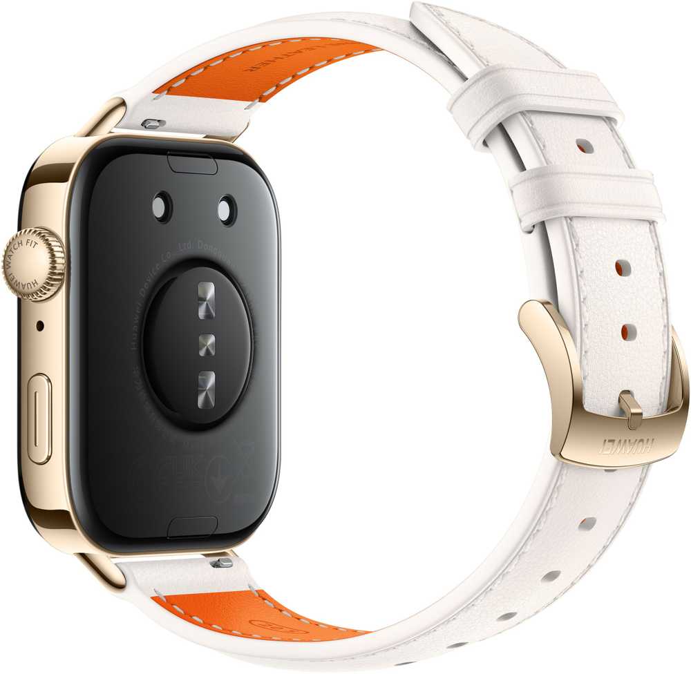Išmanusis laikrodis Huawei Fit 3, Auksinės spalvos apvadas su baltos spalvos odine apyranke