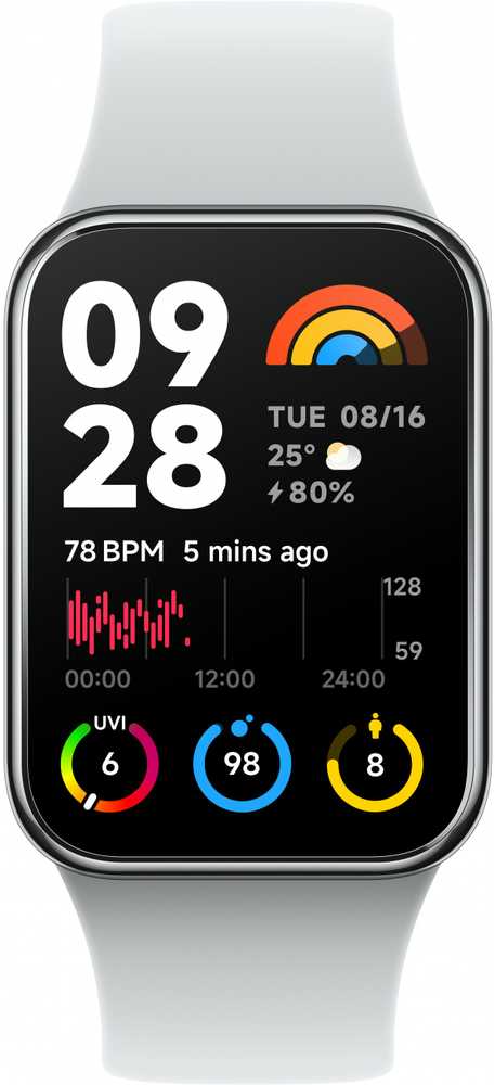 Xiaomi Smart Band 8 Pro išmanioji apyrankė, Šviesiai pilkos spalvos