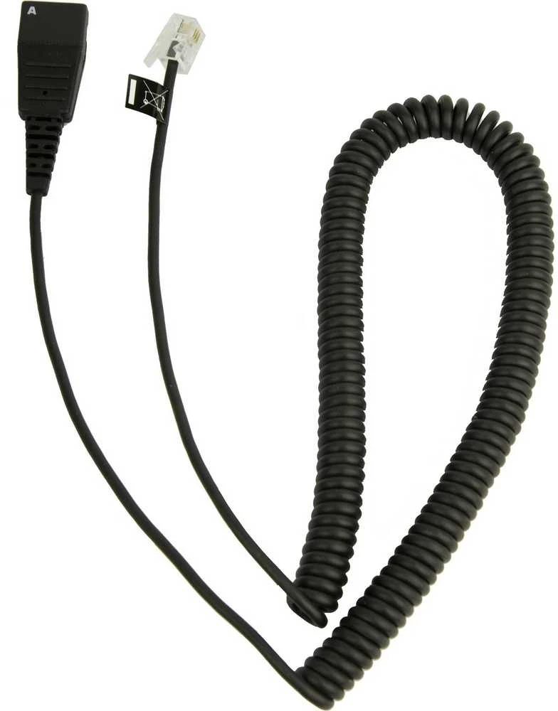 Jabra Anschlusskabel QD auf RJ10 - spiral fr Lucent &amp; Cisco