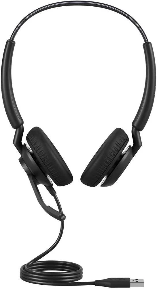 Jabra Engage 40 MS Stereo Inline Link Laidinės ausinės, USB-C/USB-A, Juoda
