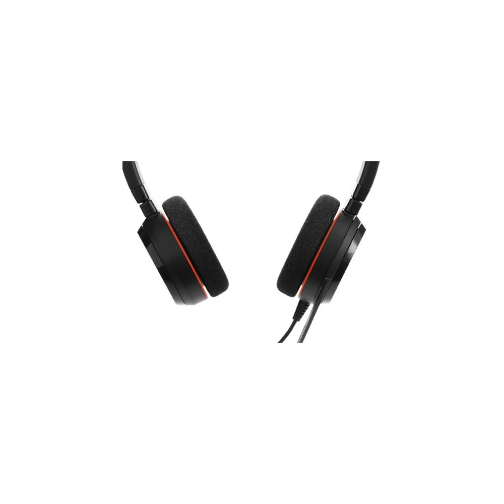 Ausinės JABRA EVOLVE 20 MS Stereo USB su lankeliu ant galvos triukšmo slopinimas USB jungtis su užtildymo mygtuku ir garsumo valdymu ant laido