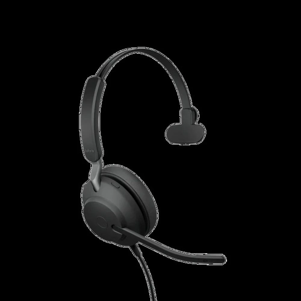 Jabra Evolve2 40 MS Mono USB-A - su laidu ant ausų dedamos ausinės, juodas
