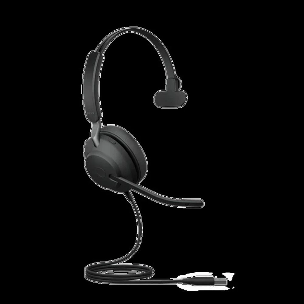 Jabra Evolve2 40 MS Mono USB-A - su laidu ant ausų dedamos ausinės, juodas