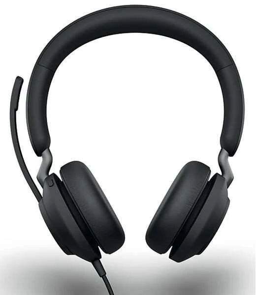 Laidinės ausinės su mikrofonu Jabra Evolve2 40 SE Calls/Music USB Type-A, Juoda