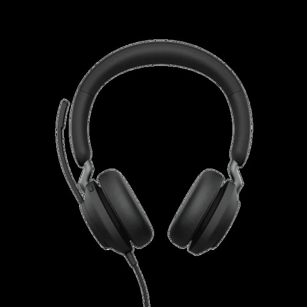 Jabra Evolve2 40 MS Stereo ausinės, Su laidu, Juodos