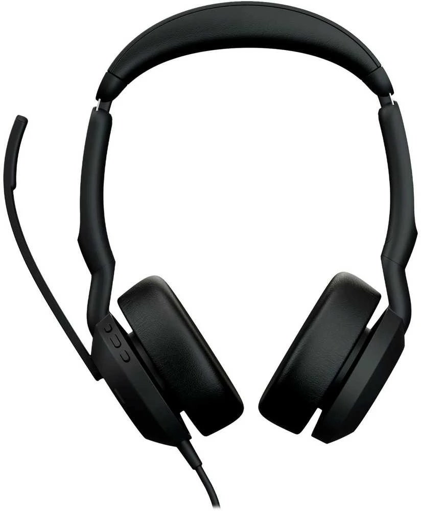JABRA Evolve2 50 MS Stereo Ausinės on-ear Bluetooth su laidu aktyvus triukšmo slopinimas USB-A juodas Zoom Certified Certified skirta MS Te