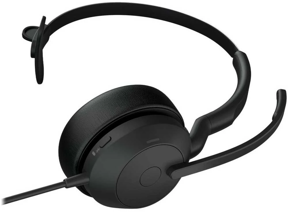 Ausinės Jabra Evolve2 50 USB-A, UC, Mono, juodos spalvos