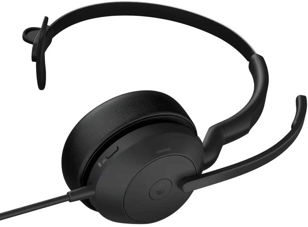 Ausinės - Jabra Evolve2 50 MS Mono ausinės (laidinės, triukšmo slopinimas, dviguba jungtis)