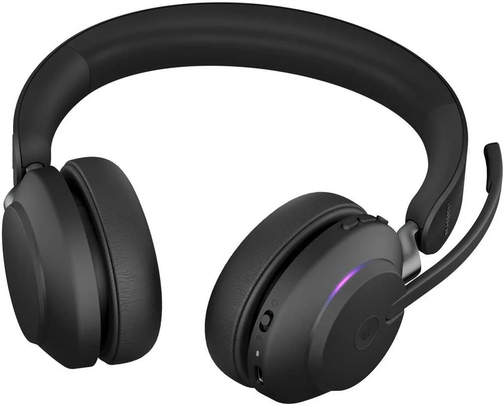 JABRA Evolve2 65 MS Stereo Ausinės on-ear Bluetooth belaidės USB-C noise isolating juodas Certified skirta Microsoft Teams