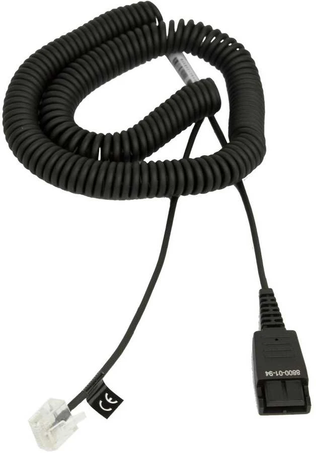 Ausinės Jabra Kabelis QD -> RJ45 Siemens Openstage spiral