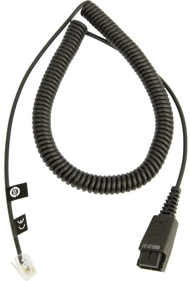 Jabra Kabelunterteil QD auf RJ10 (Regel-Belegung, 2 m, spiral)