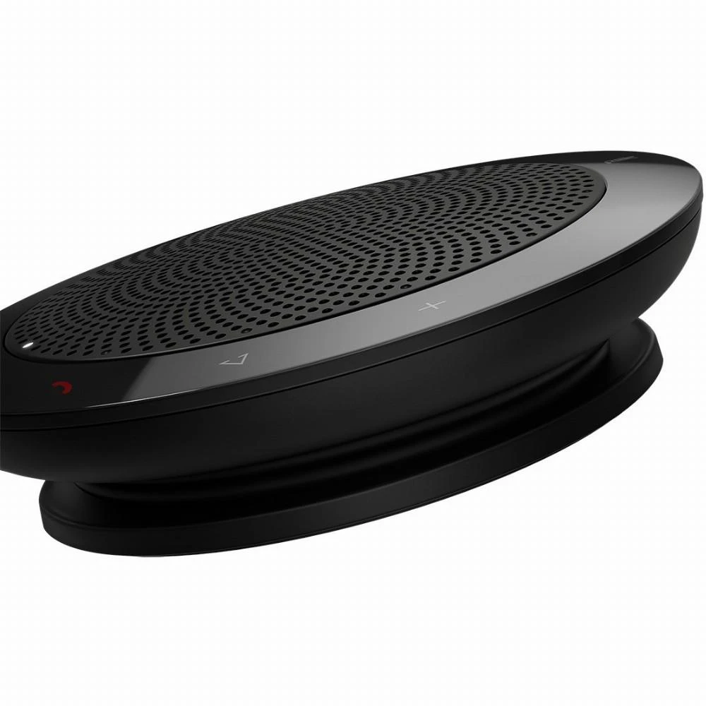 JABRA SPEAK 410 MS garsiakalbis, skirtas UC USB konferencijos sprendimui 360 laipsnių mikrofono prijungimas ir atkūrimas nutildymo ir garsumo mygtukas