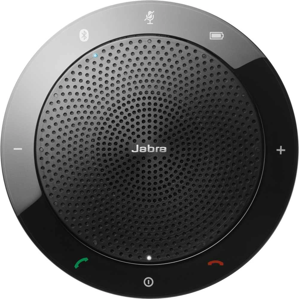 JABRA SPEAK 510 garsiakalbis, skirtas UC ir amp; BT USB konferencijos sprendimas 360 laipsnių mikrofono prijungimo ir atkūrimo nutildymo ir garsumo mygtukas